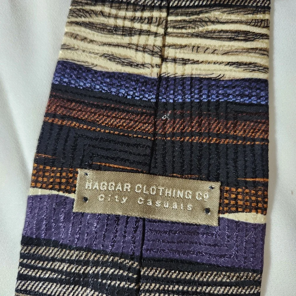 Haggar‎ City Casuals Multicolored Tie All Silk 58 x 4 Inches